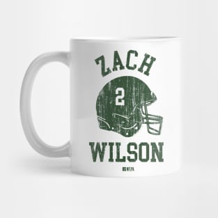 Zach Wilson New York J Helmet Font Mug